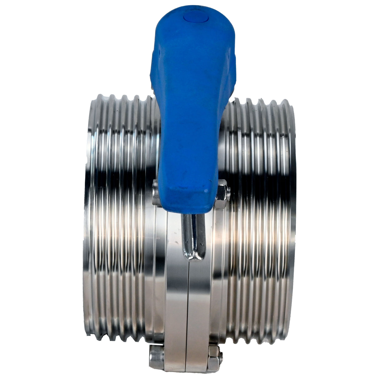 Vanne papillon d'eau Elephant WBV3131E-2W-TH, matériau du corps - acier inoxydable de qualité alimentaire 304, matériau du disque - acier inoxydable AISI 304, joint - EPDM, fileté, avec poignée