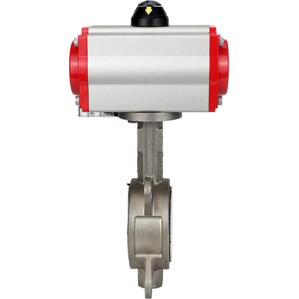 Vanne papillon d'eau Elephant WBV3131P-2W-Fb-H, matériau du corps - Acier inoxydable AISI 304, matériau du disque - Acier inoxydable AISI 304, joint - PTFE, actionneur pneumatique PA-SA avec ressorts de rappel, 4M310-08 24V