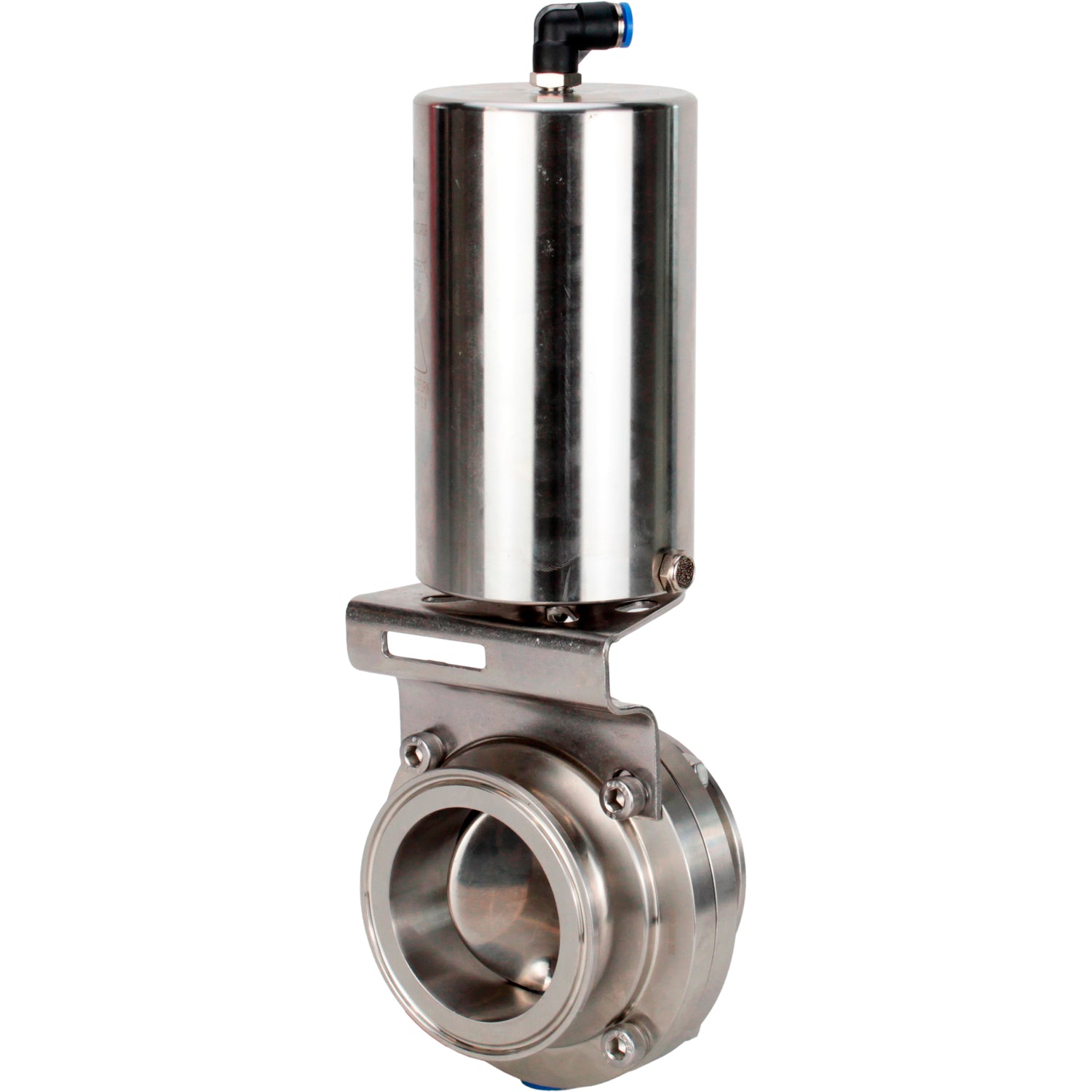 Water Butterfly valves Elephant WBV3131S-2W-C-H, body material - stainless steel AISI 304, seal - Silicon, with pneumatic actuator PA-SA-85