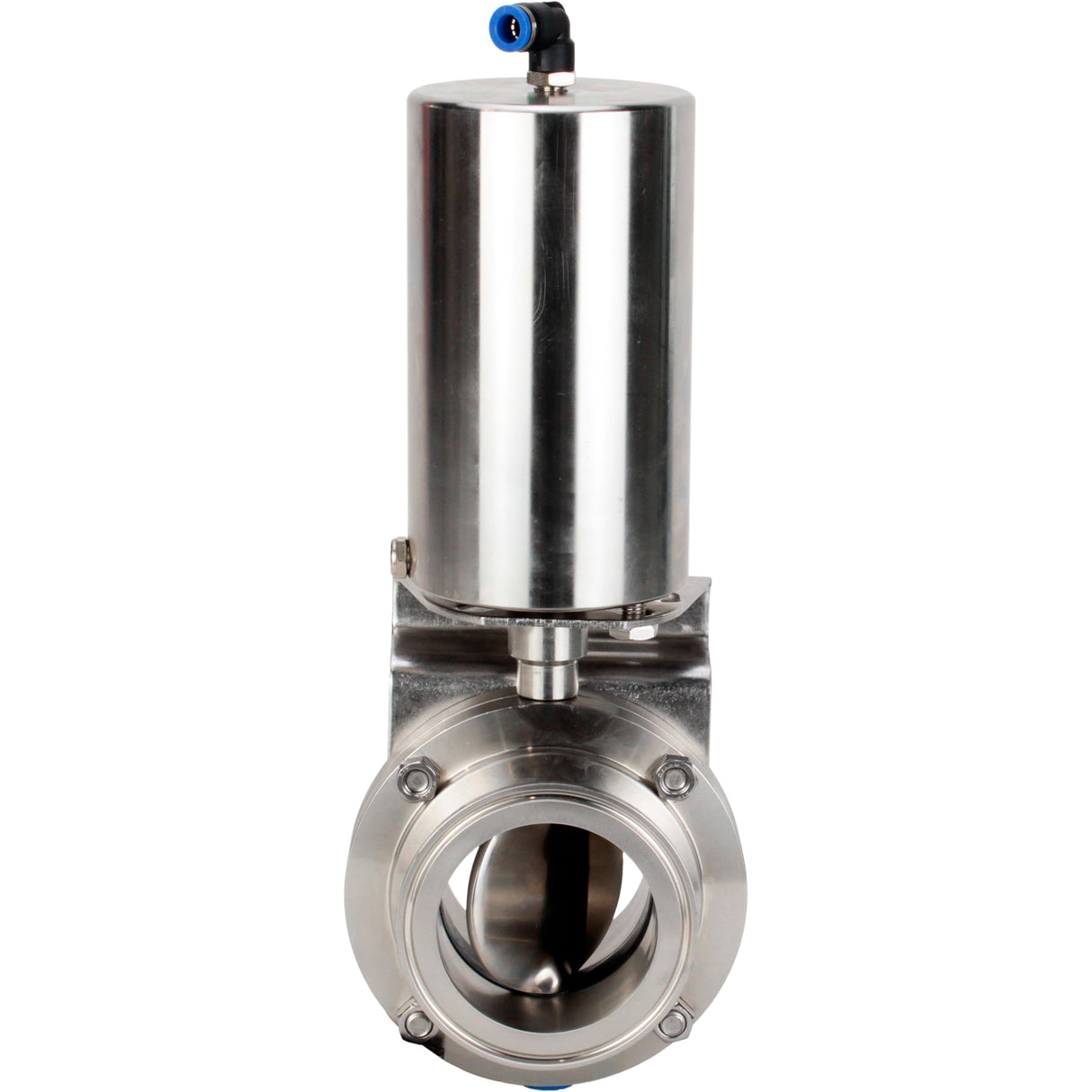 Water Butterfly valves Elephant WBV3131S-2W-C-H, body material - stainless steel AISI 304, seal - Silicon, with pneumatic actuator PA-SA-85