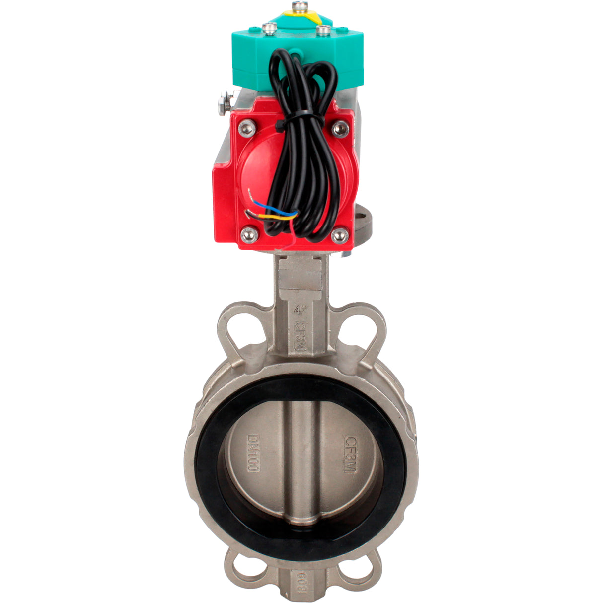 Water Butterfly Valve Elephant WBV3232V-2W-Fb-H DN50-300 16 bar case - 316L stainless steel, disc - 316L stainless steel, seal - Viton, with pneumatic drive PA-DA-XXX and ALS200D magnetic switch