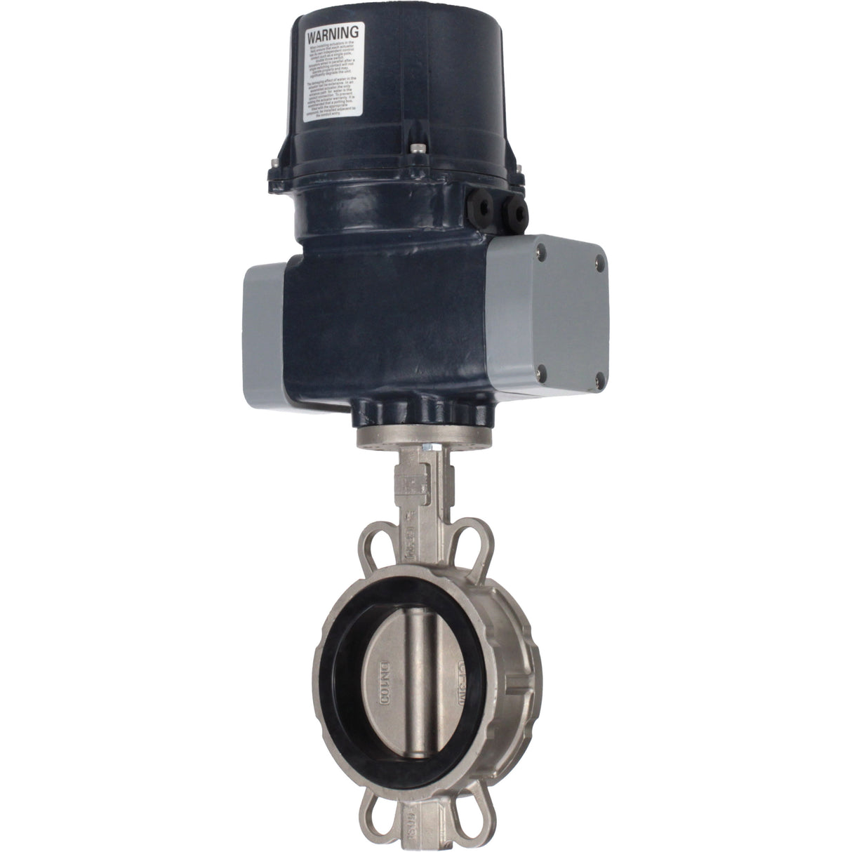 Butterfly valves Elephant WBV3232N-2W-Fb-H interflanged, body - stainless steel AISI 316L, disc - stainless steel 316L, seal - NBR, with electric quarter turn actuator Elephant QTSA-N-EM-O0-220VAC