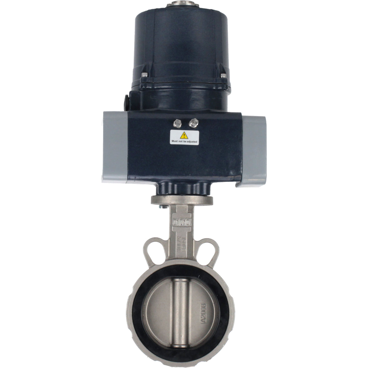 Butterfly valves Elephant WBV3232N-2W-Fb-H interflanged, body - stainless steel AISI 316L, disc - stainless steel 316L, seal - NBR, with electric quarter turn actuator Elephant QTSA-N-EM-O0-220VAC