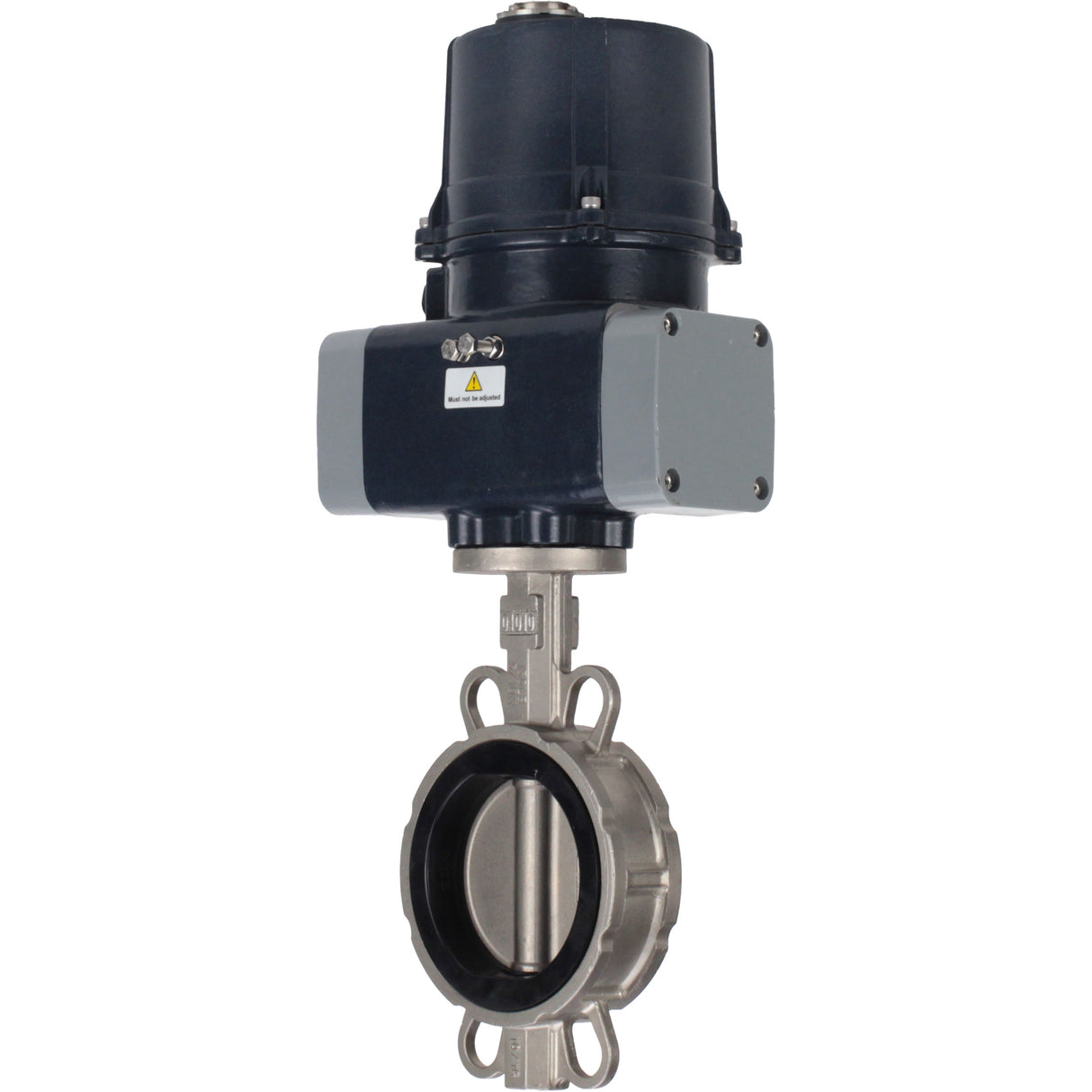 Butterfly valves Elephant WBV3232N-2W-Fb-H interflanged, body - stainless steel AISI 316L, disc - stainless steel 316L, seal - NBR, with electric quarter turn actuator Elephant QTSA-N-EM-O0-220VAC