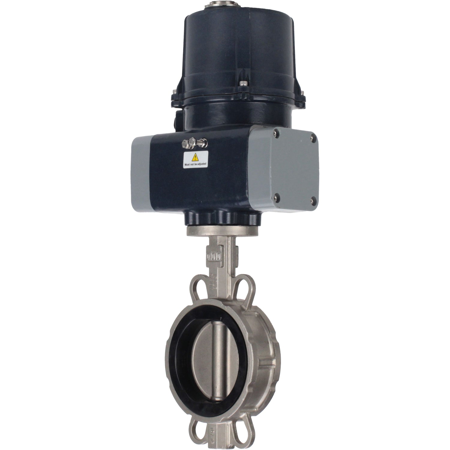Butterfly valves Elephant WBV3232N-2W-Fb-H interflanged, body - stainless steel AISI 316L, disc - stainless steel 316L, seal - NBR, with electric quarter turn actuator Elephant QTSA-N-EM-O0-220VAC