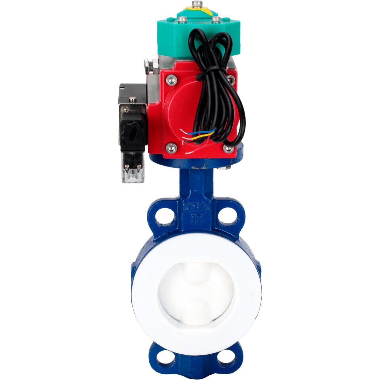 Disc rotary valves Elephant WBV3434Pf-2W-Fb-H DN50-300 16 bar body - WCB carbon steel, disc - WCB carbon steel, PTFE lined, seal - PTFE, with PA-DA-XXX, 4M310-08 NAMUR 220V и ALS200D