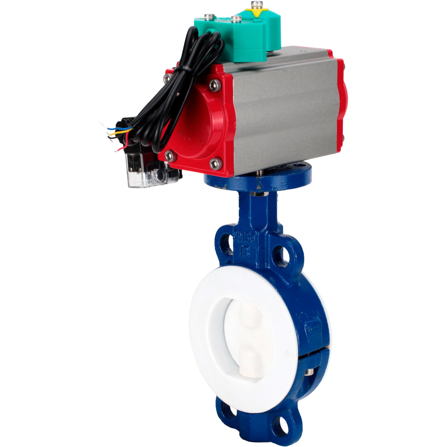 Disc rotary valves Elephant WBV3434Pf-2W-Fb-H DN50-300 16 bar body - WCB carbon steel, disc - WCB carbon steel, PTFE lined, seal - PTFE, with PA-DA-XXX, 4M310-08 NAMUR 220V и ALS200D