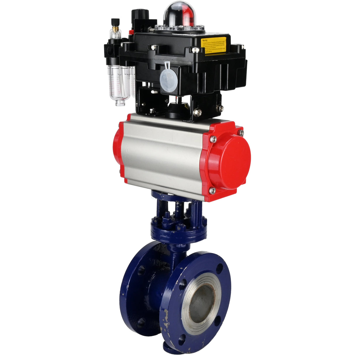 Vanne papillon d'eau Elephant WBV3EX-3431M-1W-F-ISO, matériau du corps - Acier au carbone, matériau du disque - Acier inoxydable AISI 304, joint - Métal, actionneur pneumatique PA-SA avec ressorts de rappel, 4M310-08 220V, BKV APL-410N EX BPV AFC2000