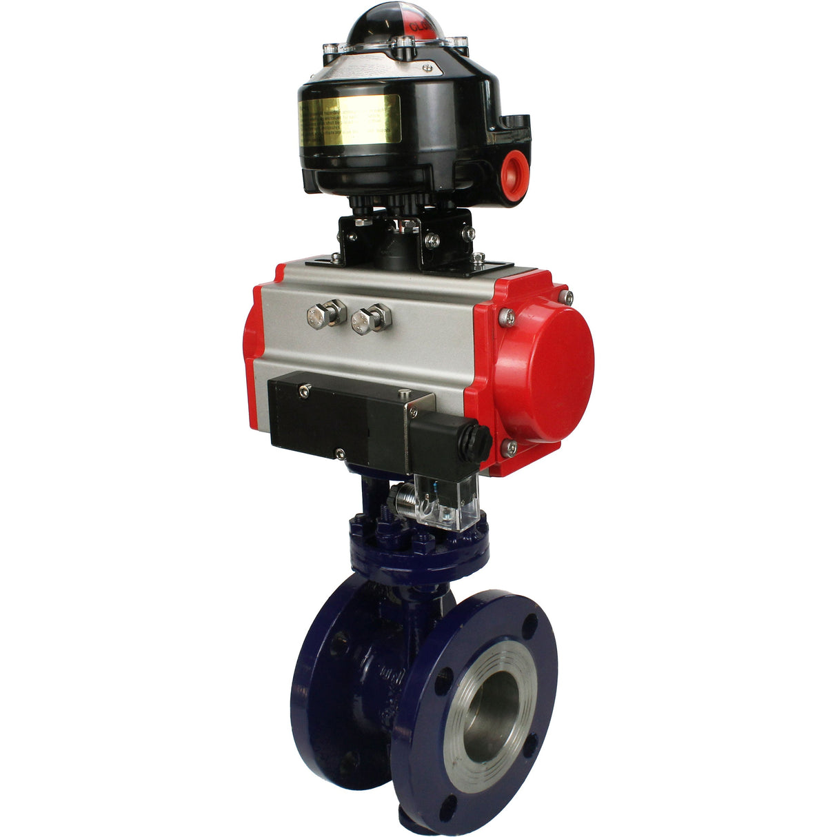 Vanne papillon d'eau Elephant WBV3EX-3431M-1W-F-ISO, matériau du corps - Acier au carbone, matériau du disque - Acier inoxydable AISI 304, joint - Métal, actionneur pneumatique PA-DA double action, 4M310-08 24V, BKV APL-510N EX