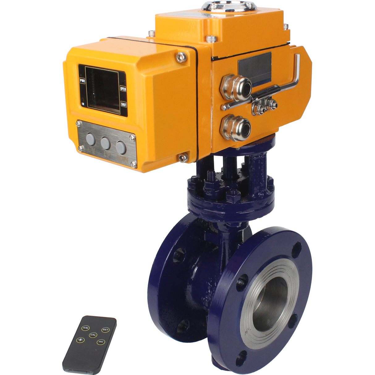 Vanne papillon d'eau Elephant WBV3EX-3431M-1W-F-ISO, matériau du corps - Acier au carbone, matériau du disque - Acier inoxydable AISI 304, joint - Métal, actionneur électrique QT-N-хEM-O1 380V