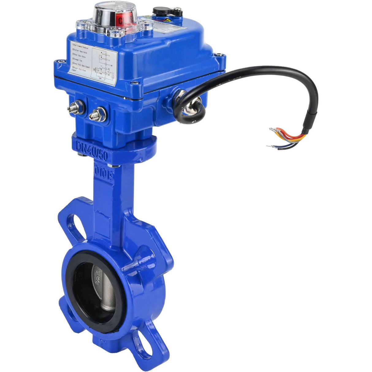 Válvula de mariposa de agua Elephant GGG50-316L-EPDM, material del cuerpo: hierro fundido GGG50, material del disco: acero inoxidable 316L, junta: EPDM con actuador eléctrico Elephant 220V