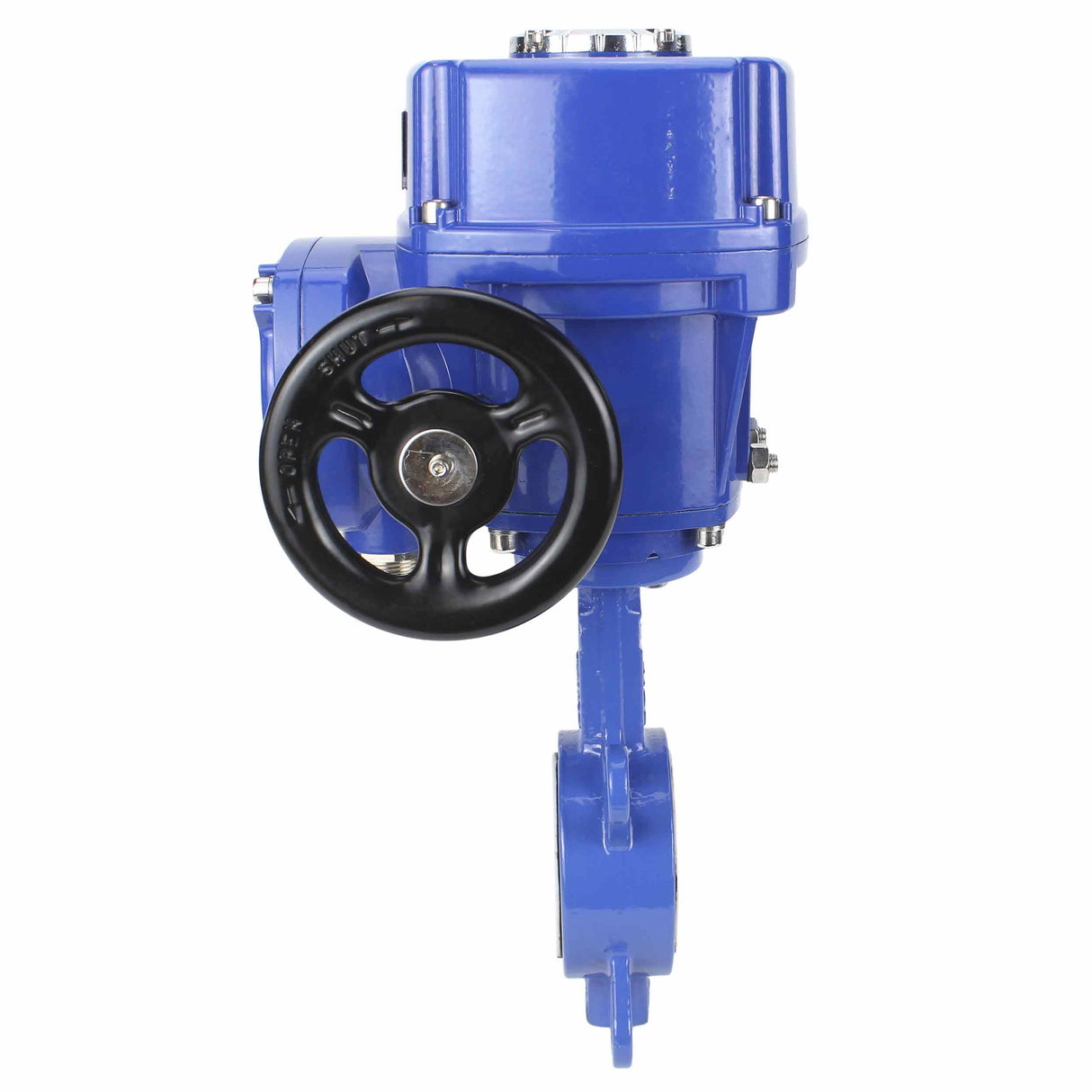 Válvula Mariposa de Agua Elephant WCB-316L-PTFE Material del cuerpo - Acero al carbono WCB, material del disco - Acero inoxidable AISI 316L, sello - PTFE con actuador eléctrico de 1/4 de vuelta Elephant QT-W (M) 380V