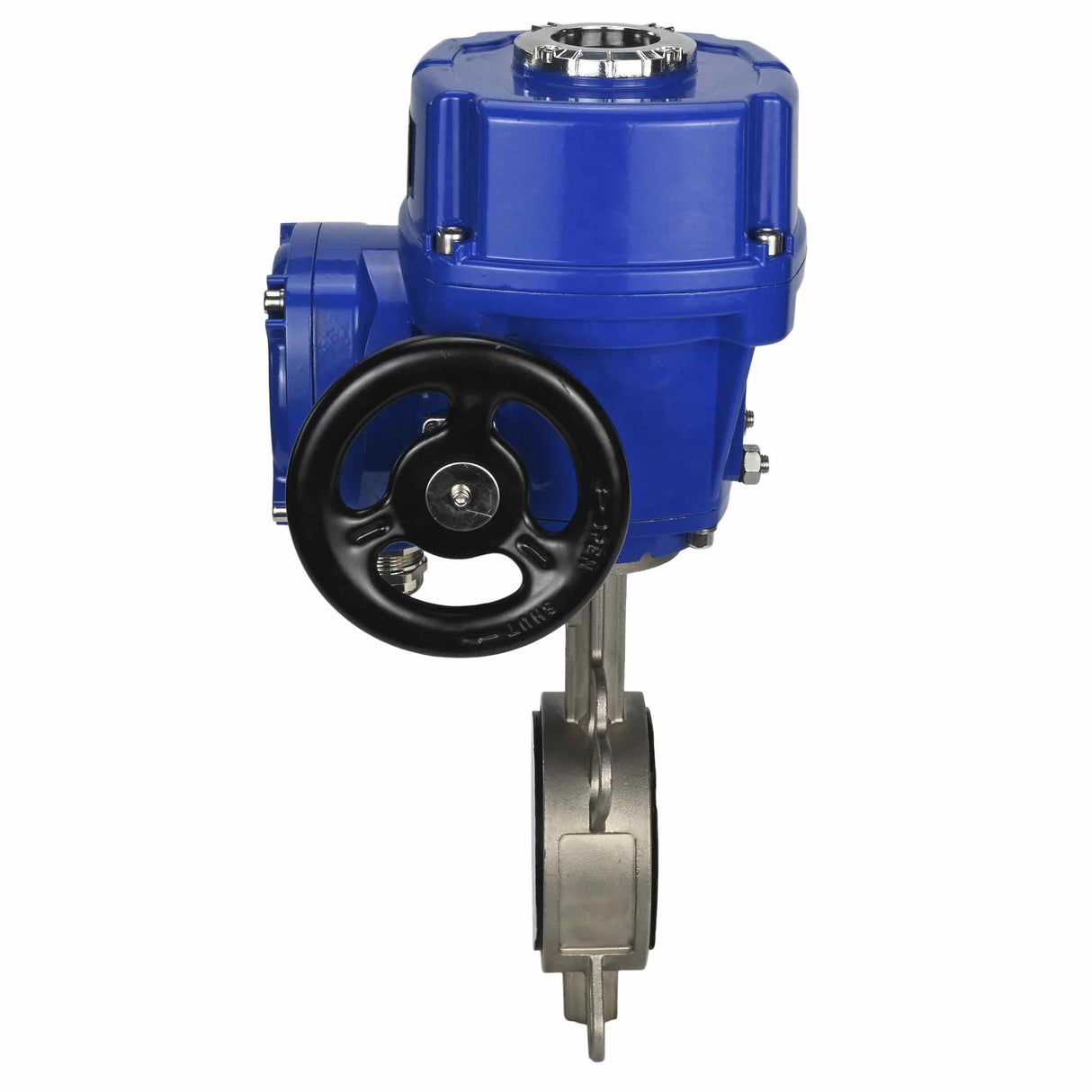 Válvula de mariposa de agua Elephant 316L-316L-PTFE, material del cuerpo - acero inoxidable aisi 316l, material del disco - acero inoxidable AISI 316L, sello - PTFE con actuador eléctrico de 1/4 de vuelta Elephant QT-W (M) 380V