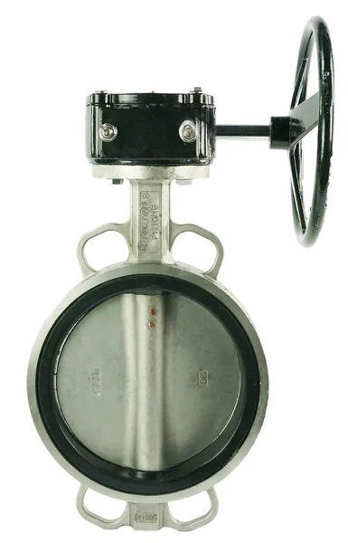 Vanne papillon d'eau Elephant WBV3131V-2W-Fb-H, matériau du corps - Acier inoxydable AISI 304, matériau du disque - Acier inoxydable AISI 304, joint - Viton, réducteur HAM RQN