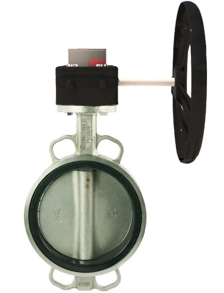 Vanne papillon d'eau Elephant WBV3131E-2W-Fb-H, matériau du corps - Acier inoxydable AISI 304, matériau du disque - Acier inoxydable AISI 304, joint - EPDM, réducteur HGB RQN