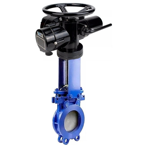 Gate valves Elephant GVKN1331N-2W-Fb-OST double-sided, interflanged, spindle - non-retractable, body - cast iron GGG40, gate - stainless steel 304, seal - NBR, WENZ, with electric multi-turn actuator MT-N-xEM-O2-380-U1