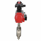 Válvula de mariposa de agua Elephant 316l-316l-epdm-sa-4m310-110/220-apl210n, material del cuerpo - acero inoxidable AISI 316L, material del disco - acero inoxidable AISI 316L, sello - EPDM, actuador neumático operado
