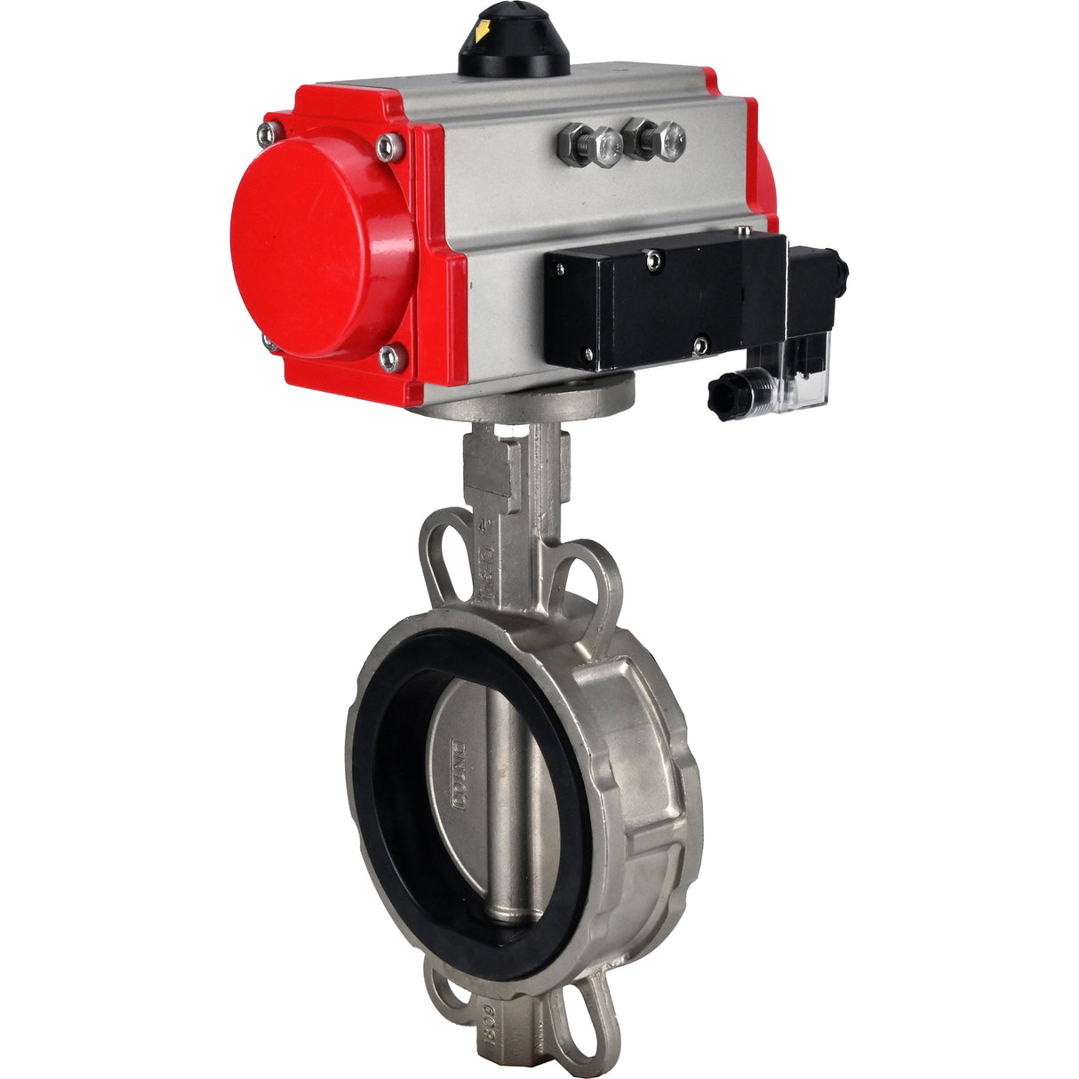 Válvula de mariposa de agua Elephant 316l-epdm-da-4m310-24v, material del cuerpo - acero inoxidable AISI 316L, material del disco - acero inoxidable AISI 316L, sello - EPDM, actuador neumático operado
