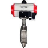 Válvula Mariposa de Agua Elefante 316l-nbr-sa-4m310-24v, material del cuerpo - acero inoxidable AISI 316L, material del disco - acero inoxidable AISI 316L, sello - NBR, actuador neumático operado