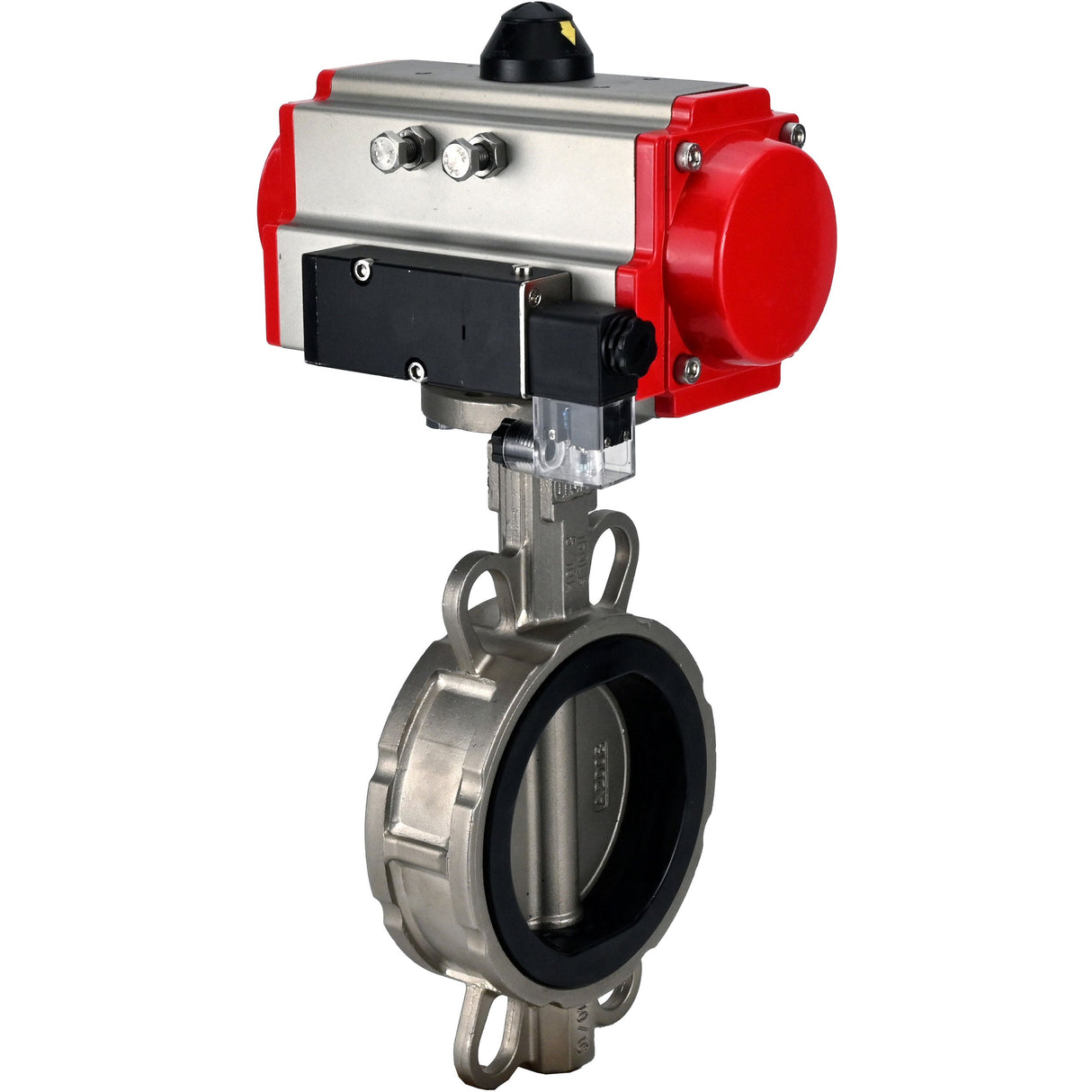 Válvula de mariposa de agua Elephant 316l-epdm-da-4m310-24v, material del cuerpo - acero inoxidable AISI 316L, material del disco - acero inoxidable AISI 316L, sello - EPDM, actuador neumático operado