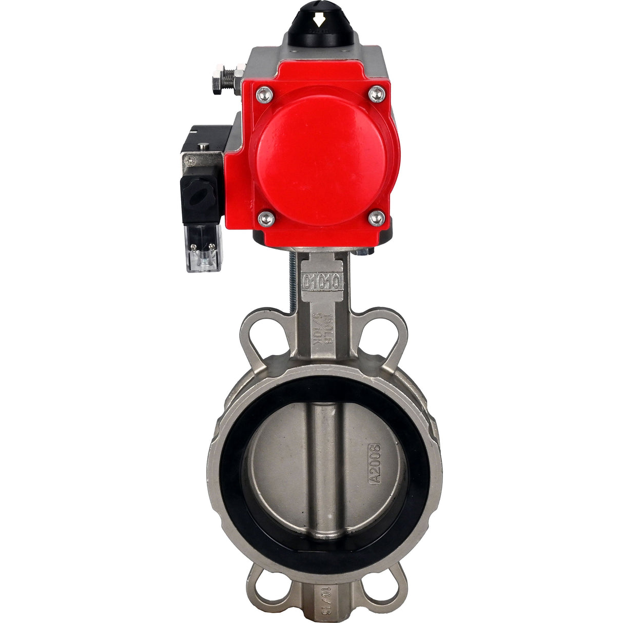 Válvula de mariposa de agua Elephant 316l-epdm-da-4m310-110/220, material del cuerpo - acero inoxidable AISI 316L, material del disco - acero inoxidable AISI 316L, sello - EPDM, actuador neumático operado
