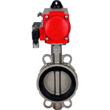 Válvula de mariposa de agua Elephant 316l-epdm-da-4m310-110/220, material del cuerpo - acero inoxidable AISI 316L, material del disco - acero inoxidable AISI 316L, sello - EPDM, actuador neumático operado
