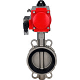 Válvula de mariposa de agua Elephant 316l-epdm-da-4m310-24v, material del cuerpo - acero inoxidable AISI 316L, material del disco - acero inoxidable AISI 316L, sello - EPDM, actuador neumático operado