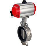 Válvula de mariposa de agua Elephant 316l-viton-da-4m310-110/220, material del cuerpo - acero inoxidable AISI 316L, material del disco - acero inoxidable AISI 316L, sello - VITON, actuador neumático operado
