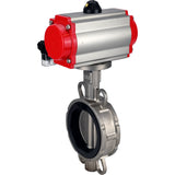 Válvula de mariposa de agua Elephant 316l-epdm-da-4m310-110/220, material del cuerpo - acero inoxidable AISI 316L, material del disco - acero inoxidable AISI 316L, sello - EPDM, actuador neumático operado