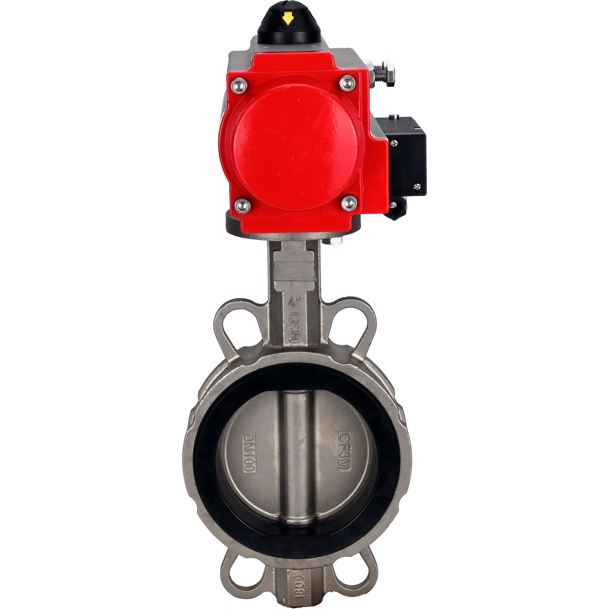 Válvula de mariposa de agua Elephant 316l-epdm-da-4m310-110/220, material del cuerpo - acero inoxidable AISI 316L, material del disco - acero inoxidable AISI 316L, sello - EPDM, actuador neumático operado
