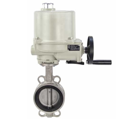 Vanne papillon d'eau Elephant WBV3131E-2W-Fb-H, matériau du corps - Acier inoxydable AISI 304, matériau du disque - Acier inoxydable AISI 304, joint - EPDM, actionneur électrique GZ-OFV 220V