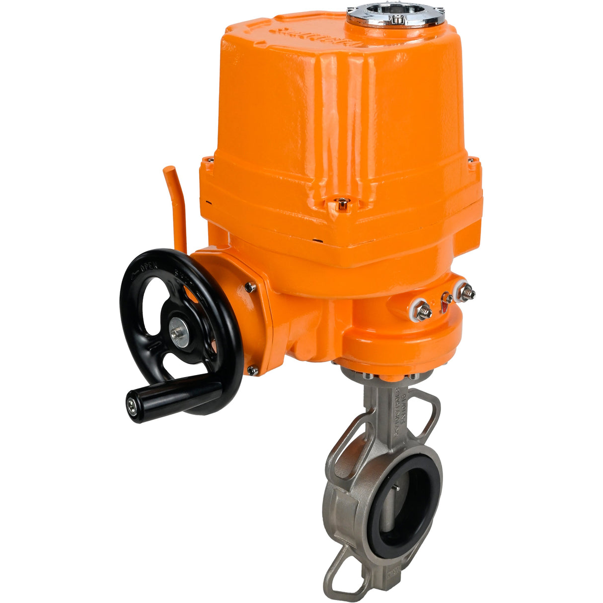 Válvula de mariposa de agua Elephant 316l-316l-nbr-elephant-ex-110/220, material del cuerpo - acero inoxidable AISI 316L, material del disco - acero inoxidable AISI 316L, sello - NBR, actuador eléctrico operado