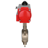 Vanne papillon d'eau Elephant WBV3131P-2W-Fb-H, matériau du corps - Acier inoxydable AISI 304, matériau du disque - Acier inoxydable AISI 304, joint - PTFE, actionneur pneumatique PA-DA double action