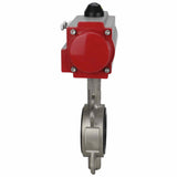 Vanne papillon d'eau Elephant WBV3131N-2W-Fb-H, matériau du corps - Acier inoxydable AISI 304, matériau du disque - Acier inoxydable AISI 304, joint - NBR, actionneur pneumatique PA-DA double action