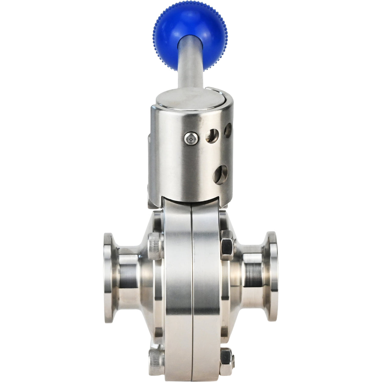Vanne papillon d'eau Elephant WBV3131E-2W-CH, matériau du corps - Acier inoxydable AISI 304, matériau du disque - Acier inoxydable AISI 304, joint - EPDM, connexion - collier de serrage, poignée