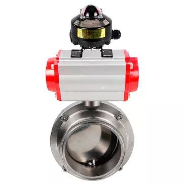 Butterfly valves Elephant WBV3131S-2W-T-H food grade stainless steel 304, seal - Silicon, with pneumatic actuator Elephant PA-DA-XXX and BKV Elephant APL-510N EX