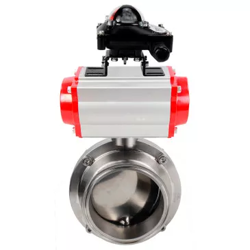 Butterfly valves Elephant WBV3131S-2W-T-H food grade stainless steel 304, seal - Silicon, with pneumatic actuator Elephant PA-DA-XXX and BKV Elephant APL-210N
