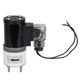 Electroválvula eléctrica de acción directa de dos vías normalmente cerrada Elephant DHF11-НЗ PTFE VITON G 24V, material del cuerpo - PTFE, junta - Viton