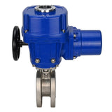 Válvula de bola de acero inoxidable Elephant-BVсFP.316.200 PSI232, paso completo, brida compacta, actuador eléctrico de cuarto de vuelta Elephant QT-W (M) 220 V