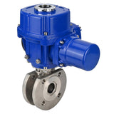 Válvula de bola de acero inoxidable Elephant-BVсFP.316.200 PSI232, paso completo, brida compacta, actuador eléctrico de cuarto de vuelta Elephant QT-W (M) 220 V