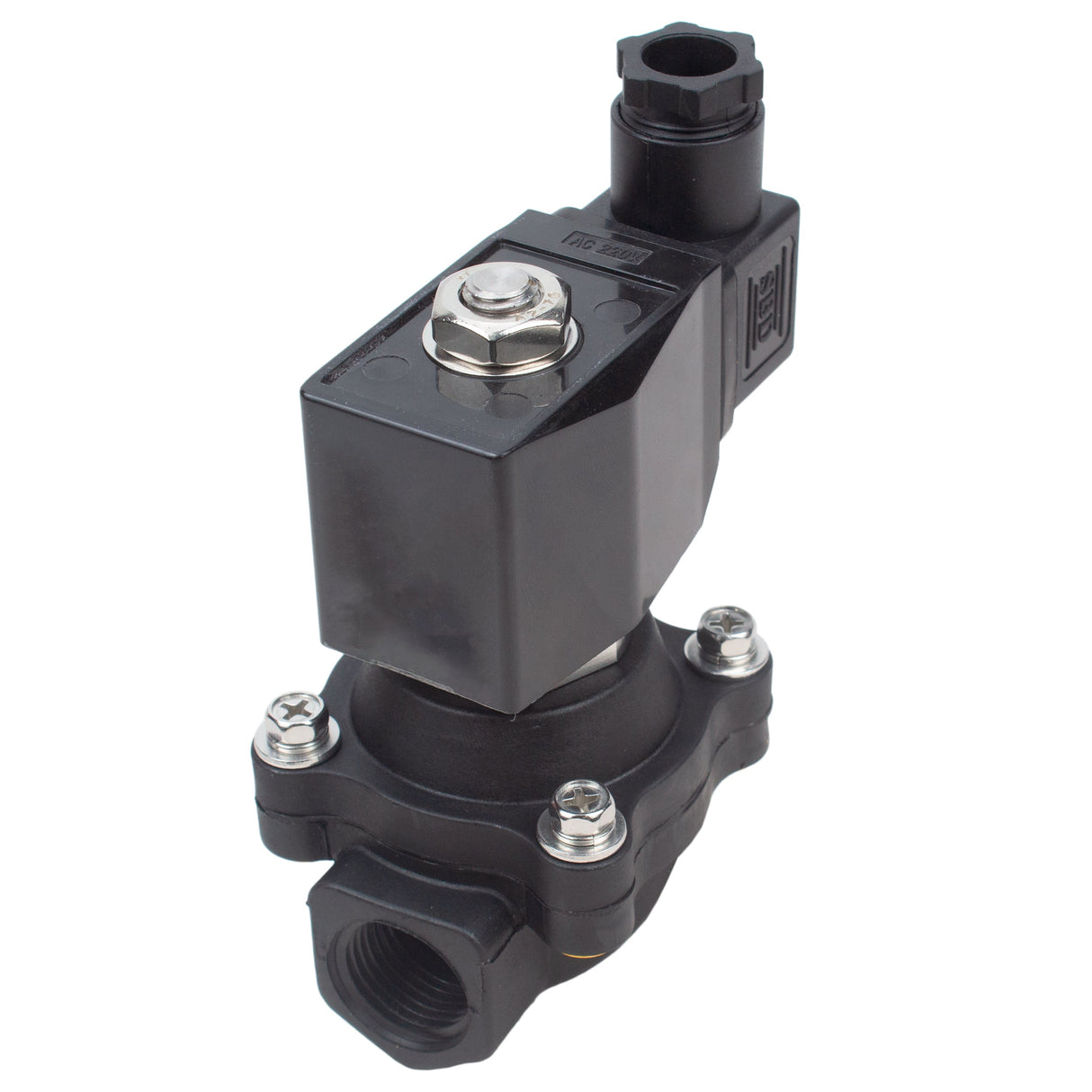 Electroválvula eléctrica de acción directa de dos vías normalmente cerrada Elephant VS2W-503N-NC G NBR 110/220V, material del cuerpo - Nylon 66, junta - NBR