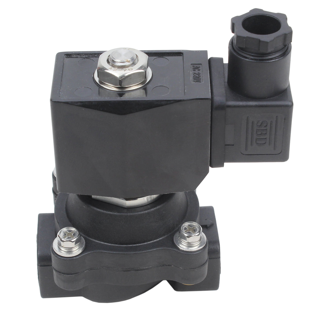 Electroválvula eléctrica de acción directa de dos vías normalmente cerrada Elephant VS2W-503N-NC G NBR 110/220V, material del cuerpo - Nylon 66, junta - NBR