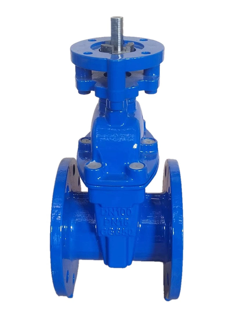 Vanne à opercule Elephant 30X939H GVWN1414E-2W-F avec bride ISO, matériau du corps - fonte GGG50, matériau de l'opercule - fonte + EPDM, joint - EPDM, tige uniquement, couleur - bleu