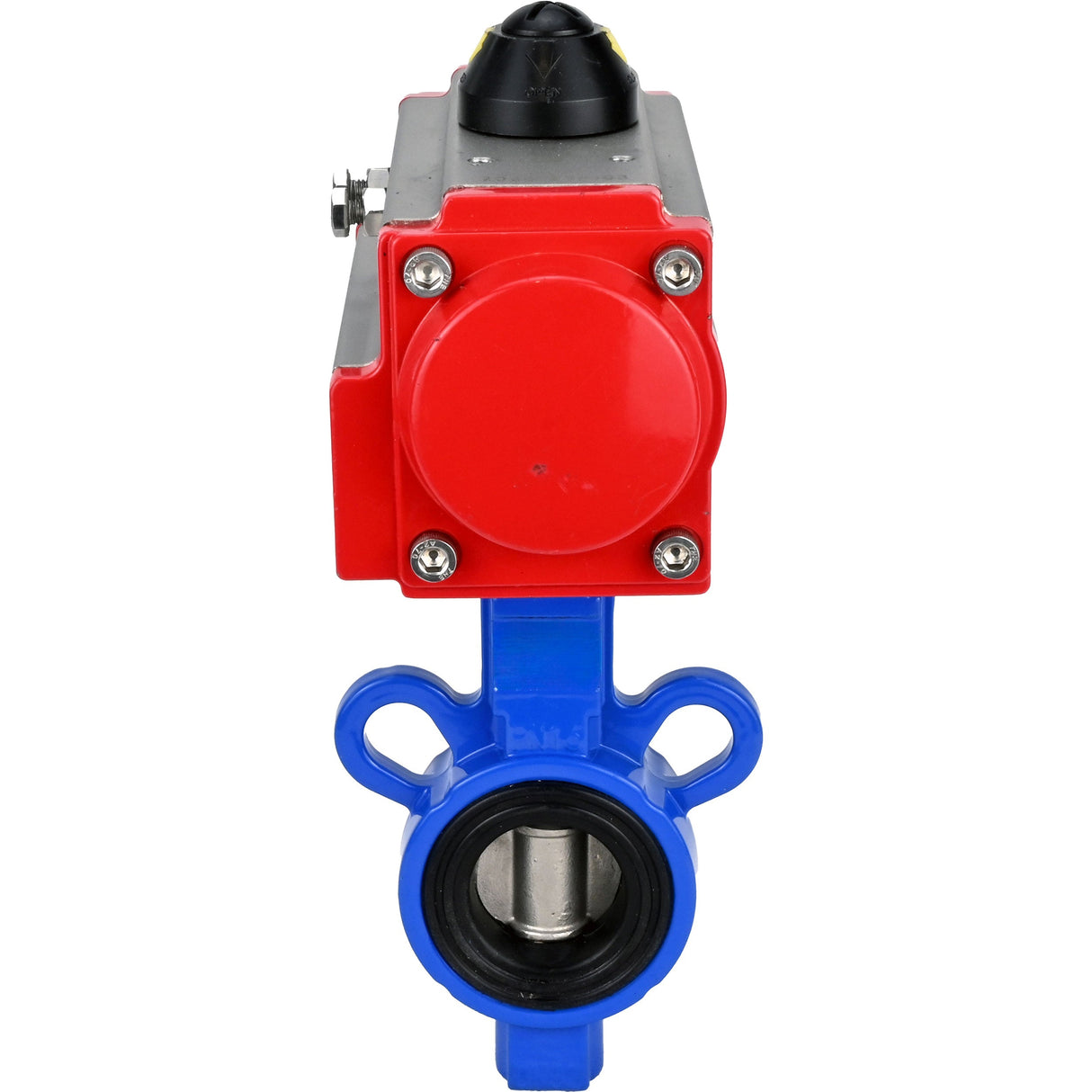 Válvula de mariposa de agua Elephant al-316l-epdm-elephant-sa, material del cuerpo - aleación de aluminio, material del disco - acero inoxidable AISI 316L, sello - EPDM, actuador neumático operado