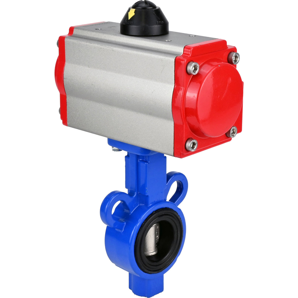 Válvula de mariposa de agua Elephant al-316l-epdm-elephant-da, material del cuerpo - aleación de aluminio, material del disco - acero inoxidable AISI 316L, sello - EPDM, actuador neumático operado