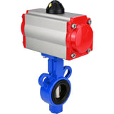 Válvula de mariposa de agua Elephant al-316l-epdm-elephant-sa, material del cuerpo - aleación de aluminio, material del disco - acero inoxidable AISI 316L, sello - EPDM, actuador neumático operado