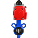 Válvula de mariposa de agua Elephant al-316l-epdm-elephant-sa, material del cuerpo - aleación de aluminio, material del disco - acero inoxidable AISI 316L, sello - EPDM, actuador neumático operado