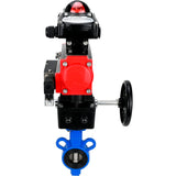 Válvula de mariposa de agua Elephant al-316l-epdm-elephant-da-4m310-24-apl210n-hdm, material del cuerpo - aleación de aluminio, material del disco - acero inoxidable AISI 316L, sello - EPDM, actuador neumático operado