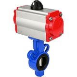 Válvula de mariposa de agua Elephant al-316l-epdm-elephant-sa-4m310-110/220, material del cuerpo - aleación de aluminio, material del disco - acero inoxidable AISI 316L, sello - EPDM, actuador neumático operado