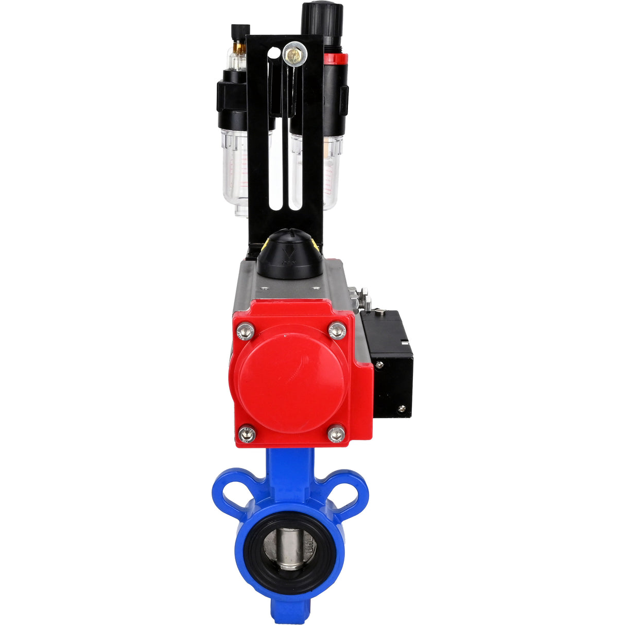 Válvula de mariposa de agua Elephant al-316l-epdm-elephant-sa-4m310-110/220-afc2000, material del cuerpo - aleación de aluminio, material del disco - acero inoxidable AISI 316L, sello - EPDM, actuador neumático operado